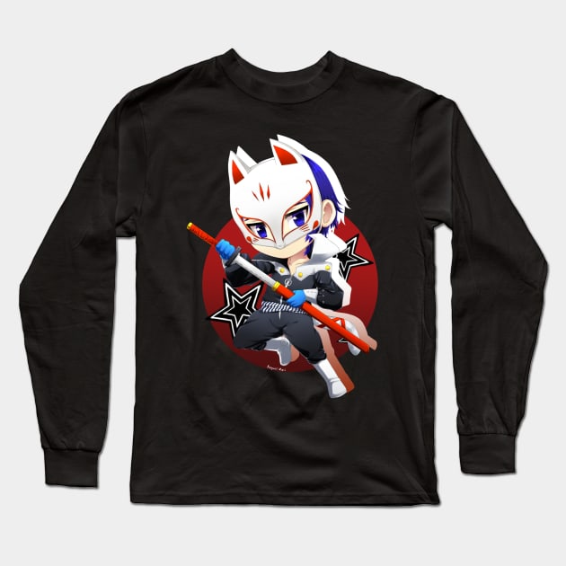 Persona 5: Chibi Fox Long Sleeve T-Shirt by KoyukiMori